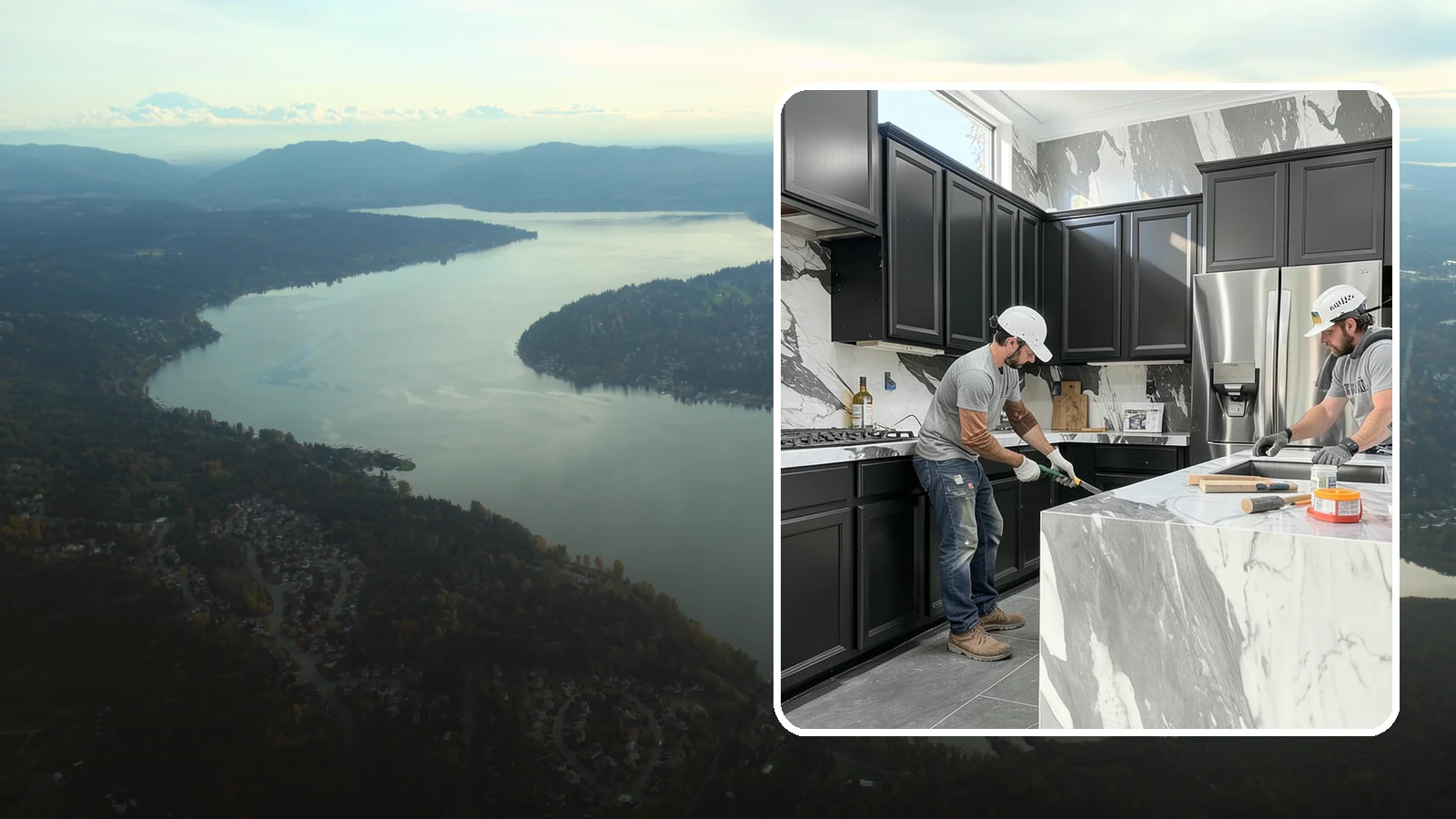 Marble Countertop Installation in Sammamish, King County, WA - Elegant marble countertop installation that brings timeless veining and luxury to kitchens, baths, and baking stations.
