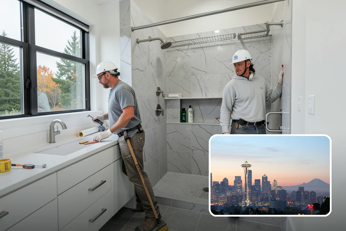 Marble Countertop Installation in Seattle, King County, WA - Timeless veining and luxurious appearance