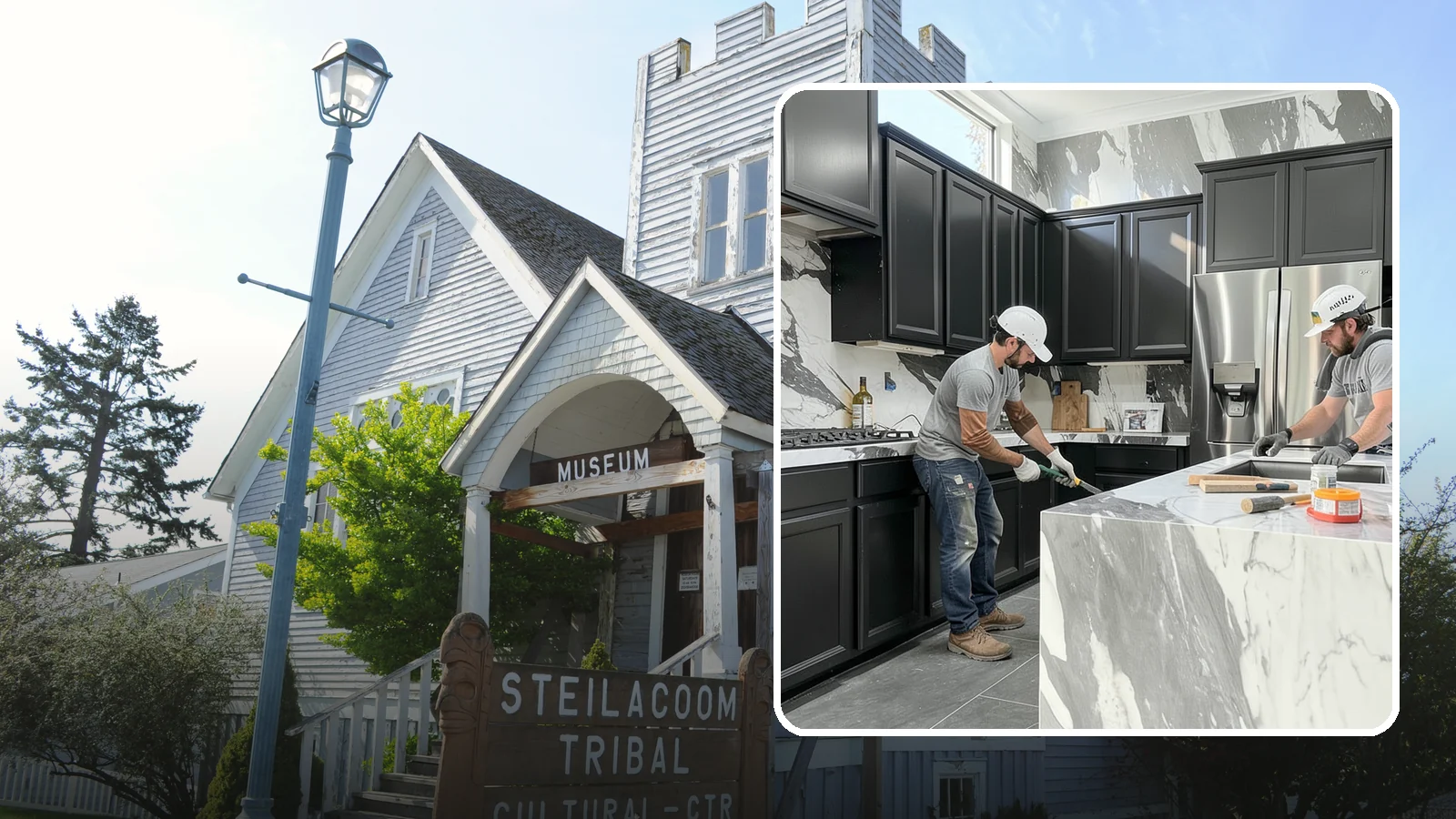 Marble Countertop Installation in Steilacoom, Pierce County, WA - Elegant marble countertop installation that brings timeless veining and luxury to kitchens, baths, and baking stations.