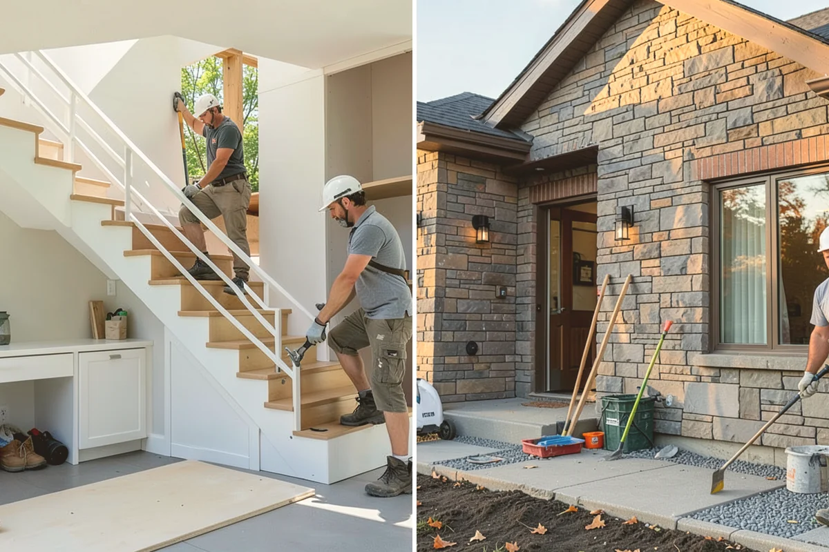 Marble Flooring Installation in Bellevue, King County, WA - Lay out slabs to align veining