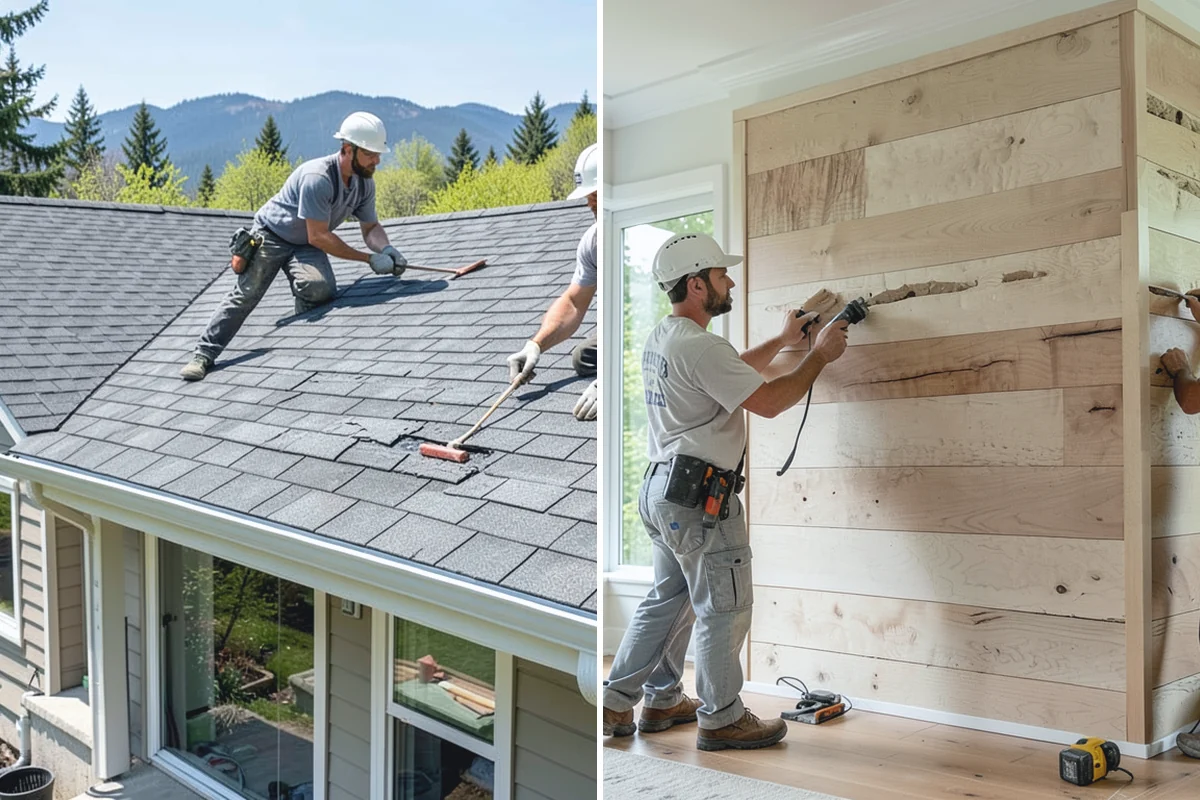 Marble Flooring Installation in Des Moines, King County, WA - Lay out slabs to align veining