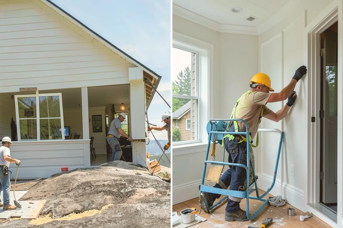 Marble Flooring Installation in Edmonds, Snohomish County, WA - Lay out slabs to align veining