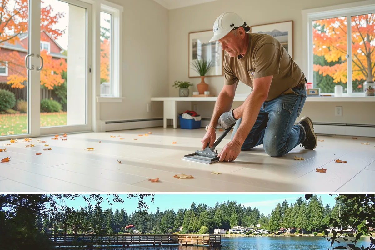 Marble Flooring Installation in Federal Way, King County, WA - Marble installation happens indoors in any season, with milder months making transport of delicate slabs easier.