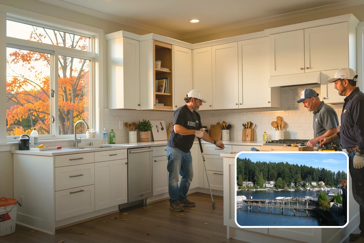 Marble Flooring Installation in Gig Harbor, Pierce County, WA - Luminous, high-end aesthetic with dramatic veining