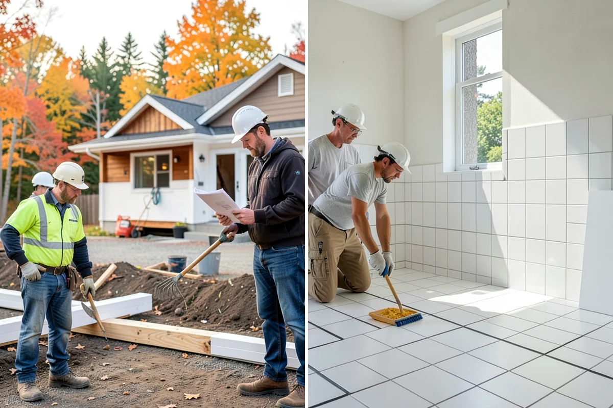 Marble Flooring Installation in Hunts Point, King County, WA - Lay out slabs to align veining