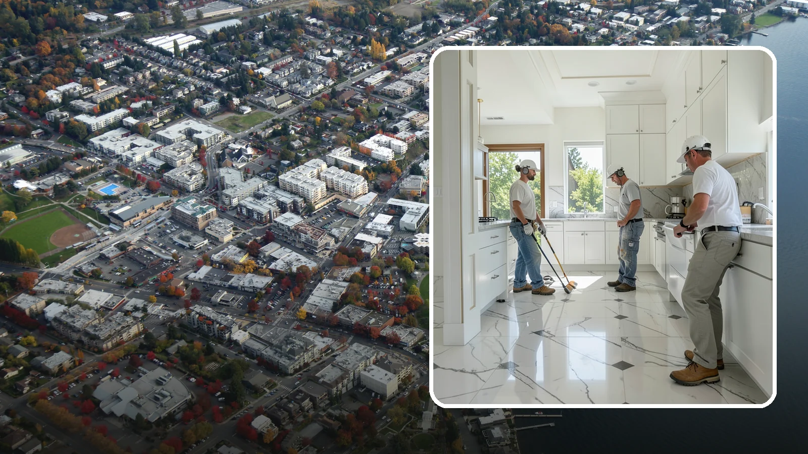 Marble Flooring Installation in Kirkland, King County, WA - Elegant marble flooring installation that makes a striking, luxurious statement in entries and formal rooms.