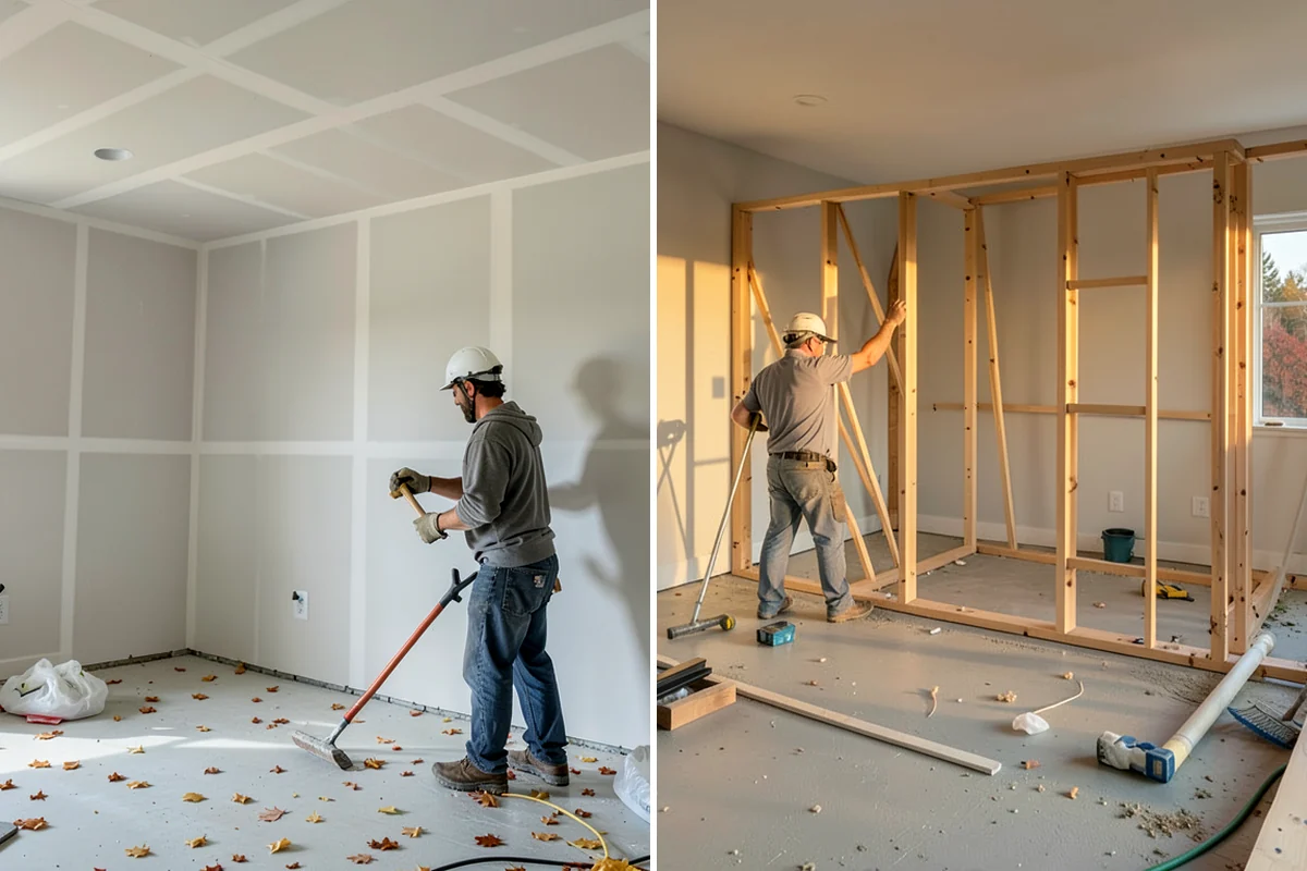 Marble Flooring Installation in Lakewood, Pierce County, WA - Lay out slabs to align veining