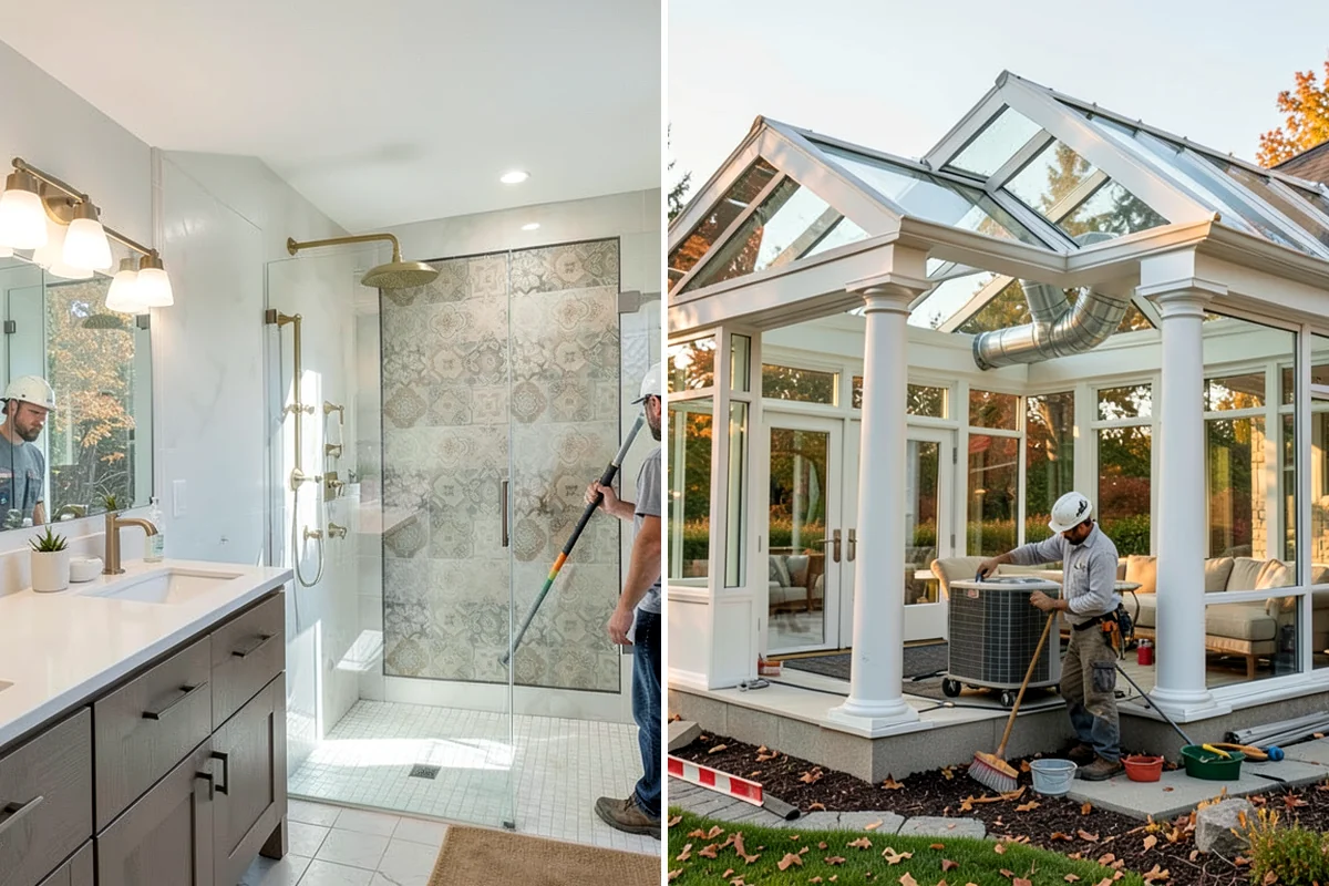 Marble Flooring Installation in Maple Valley, King County, WA - Lay out slabs to align veining