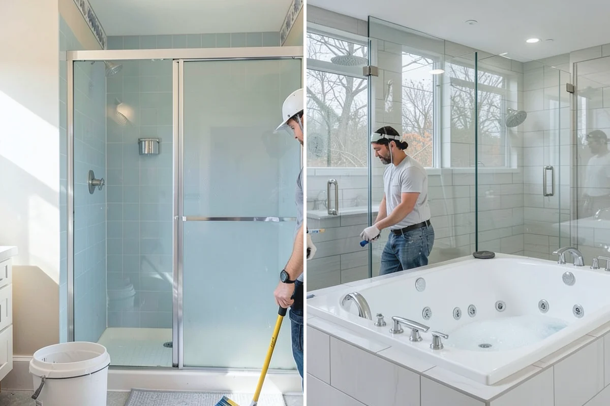 Marble Flooring Installation in Marysville, Snohomish County, WA - Lay out slabs to align veining