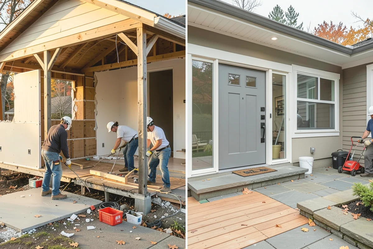 Marble Flooring Installation in Mill Creek, Snohomish County, WA - Lay out slabs to align veining