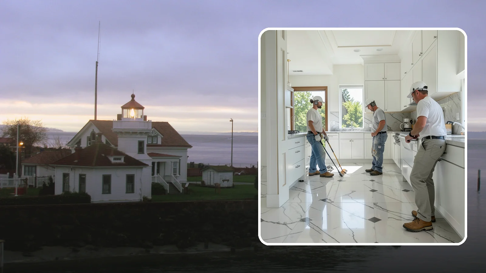 Marble Flooring Installation in Mukilteo, Snohomish County, WA - Elegant marble flooring installation that makes a striking, luxurious statement in entries and formal rooms.