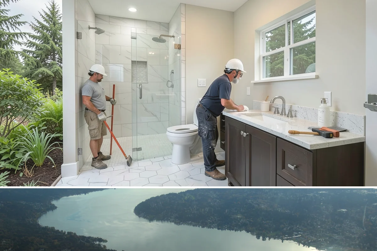 Marble Flooring Installation in Sammamish, King County, WA - Marble installation happens indoors in any season, with milder months making transport of delicate slabs easier.
