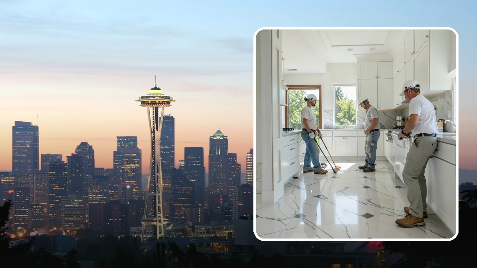 Marble Flooring Installation in Seattle, King County, WA - Elegant marble flooring installation that makes a striking, luxurious statement in entries and formal rooms.