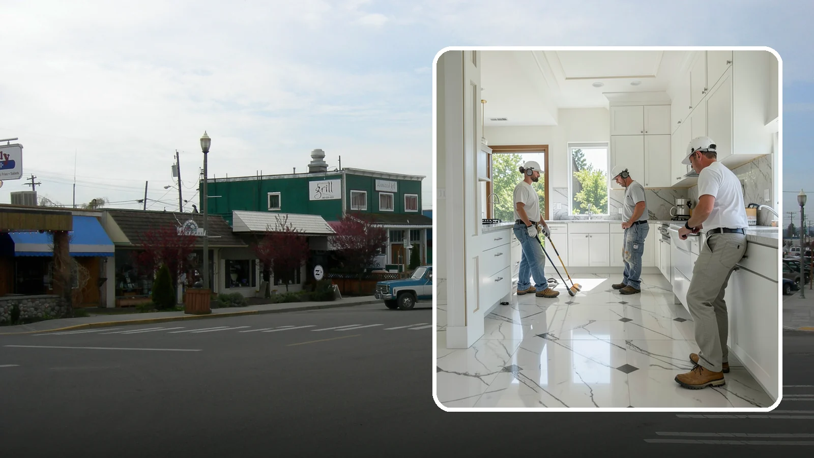 Marble Flooring Installation in Stanwood, Snohomish County, WA - Elegant marble flooring installation that makes a striking, luxurious statement in entries and formal rooms.