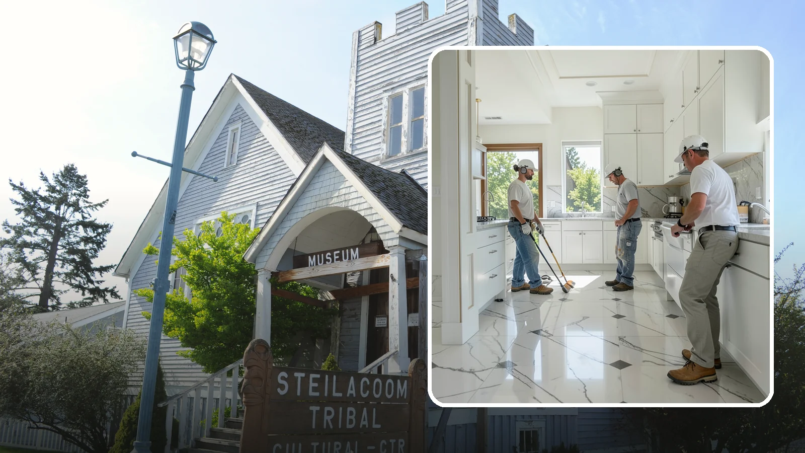 Marble Flooring Installation in Steilacoom, Pierce County, WA - Elegant marble flooring installation that makes a striking, luxurious statement in entries and formal rooms.
