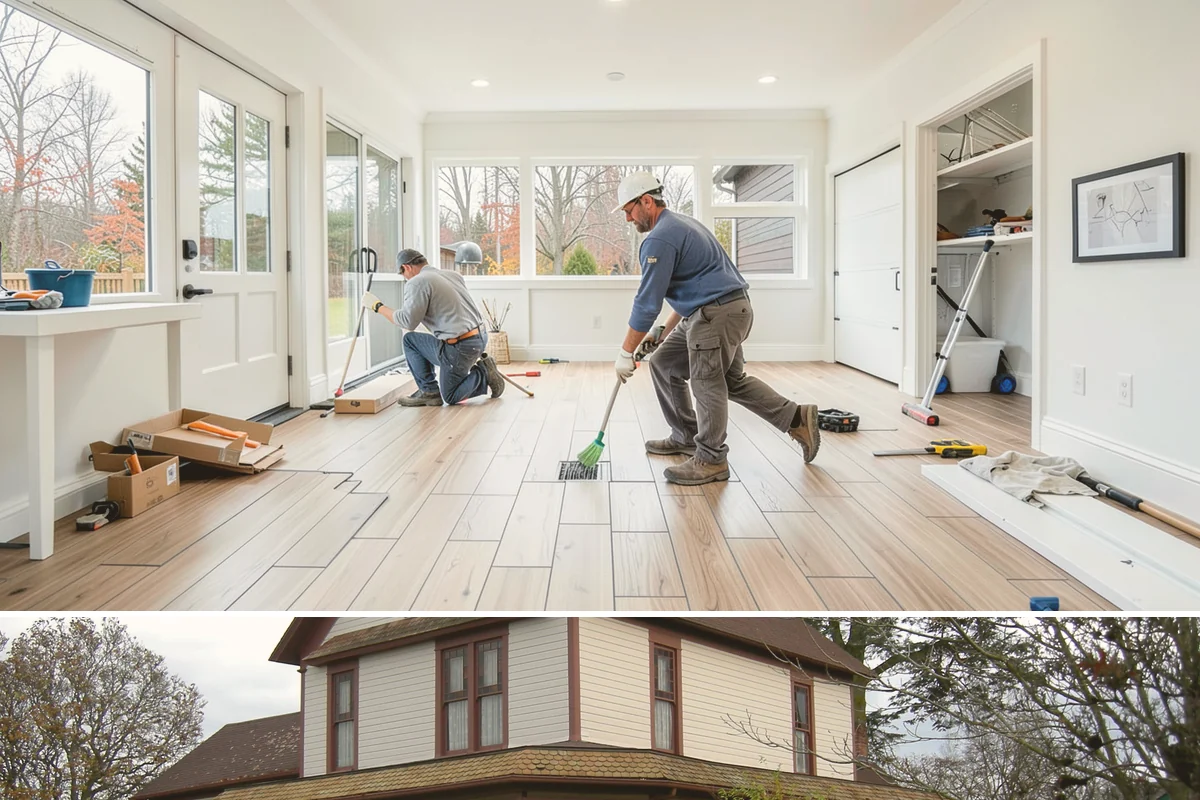 Marble Flooring Installation in Sumner, Pierce County, WA - Marble installation happens indoors in any season, with milder months making transport of delicate slabs easier.