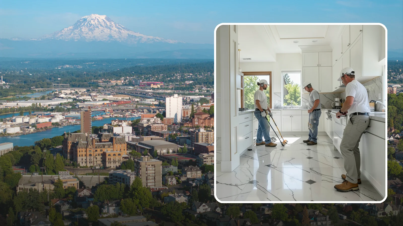 Marble Flooring Installation in Tacoma, Pierce County, WA - Elegant marble flooring installation that makes a striking, luxurious statement in entries and formal rooms.