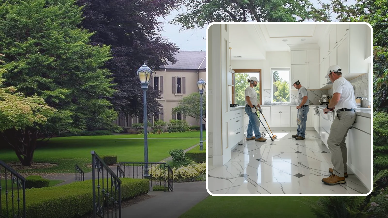 Marble Flooring Installation in Woodinville, King County, WA - Elegant marble flooring installation that makes a striking, luxurious statement in entries and formal rooms.