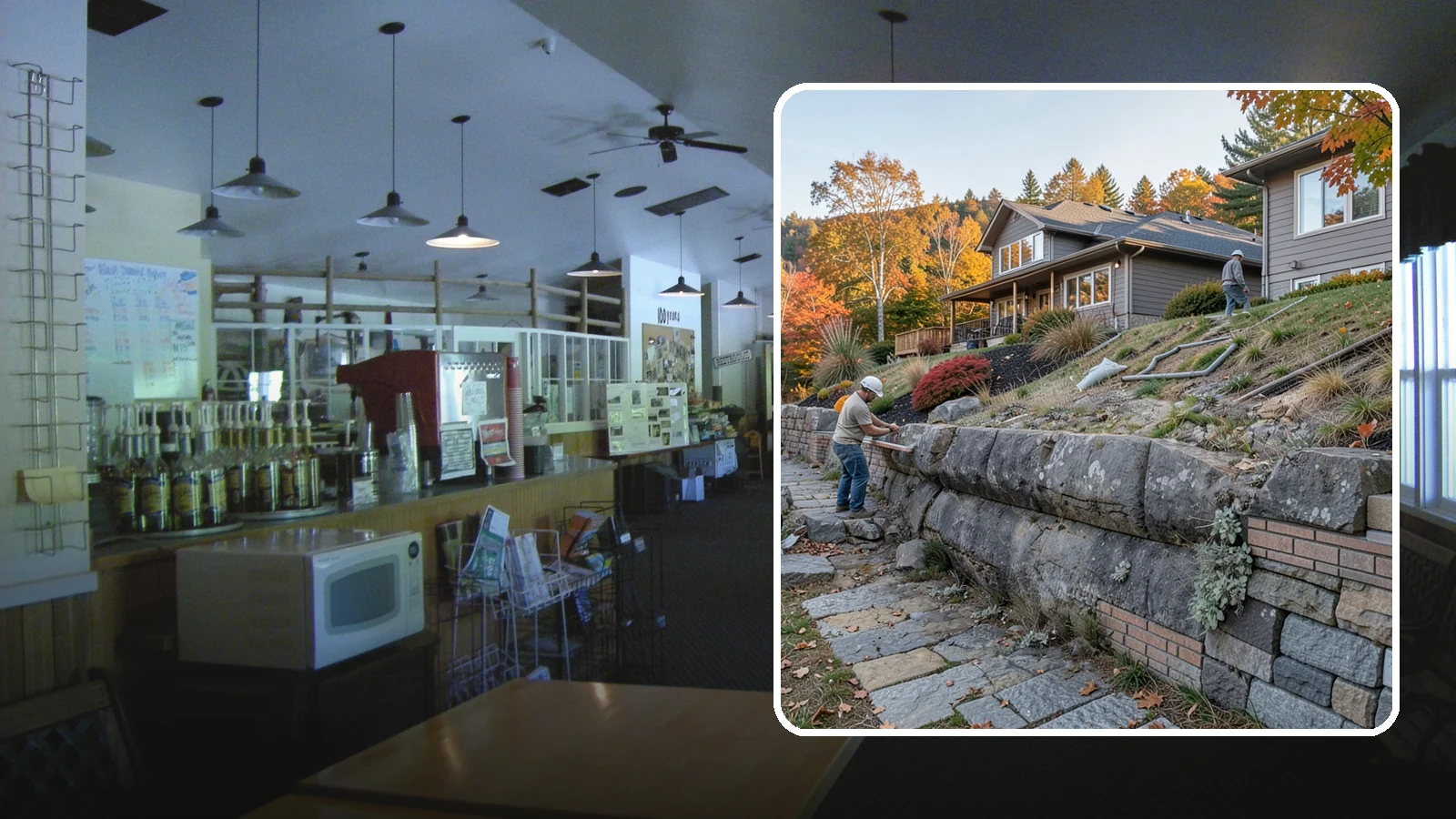 Masonry Retaining Wall in Black Diamond, King County, WA - Engineered masonry retaining walls that hold back slopes and manage water on Puget Sound's hilly lots.