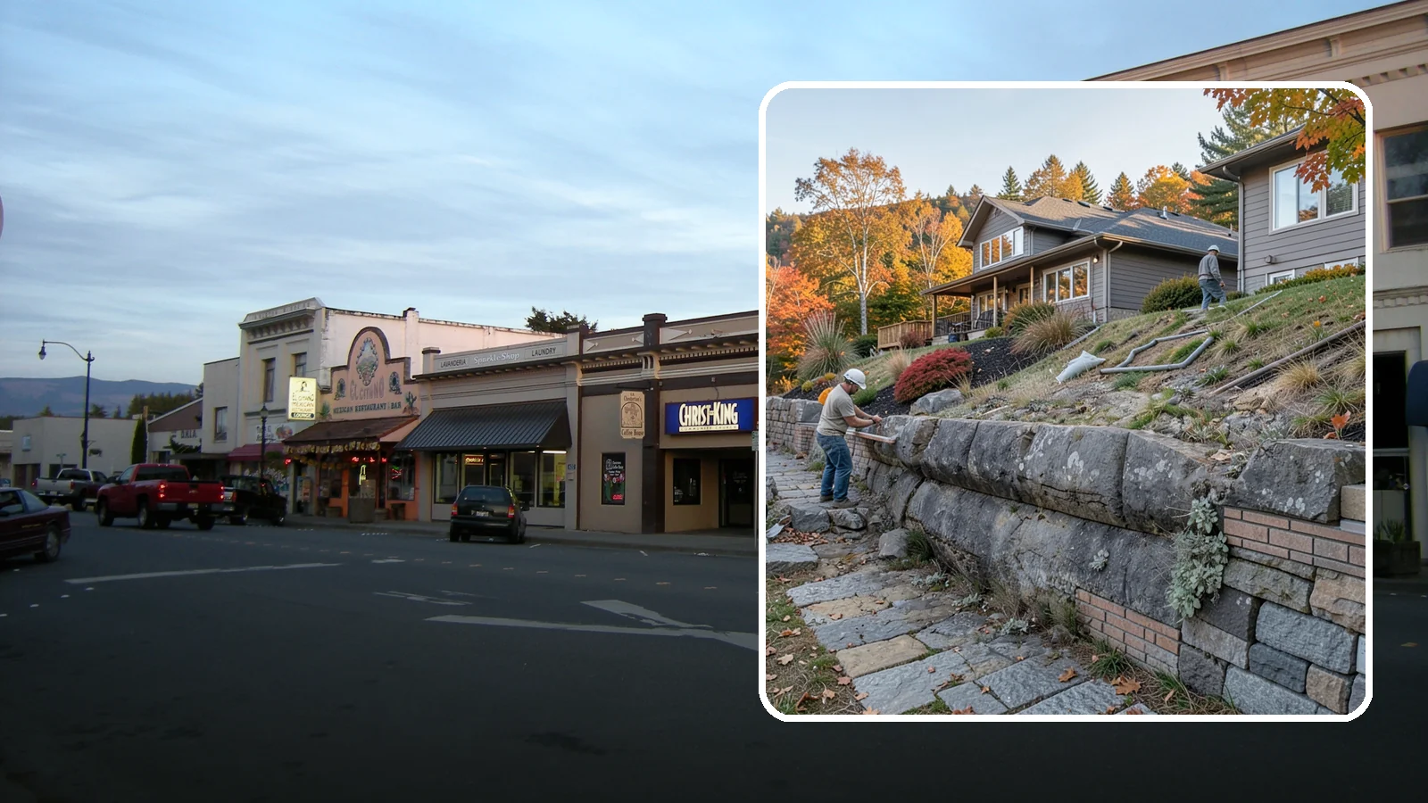 Masonry Retaining Wall in Burlington, Skagit County, WA - Engineered masonry retaining walls that hold back slopes and manage water on Puget Sound's hilly lots.