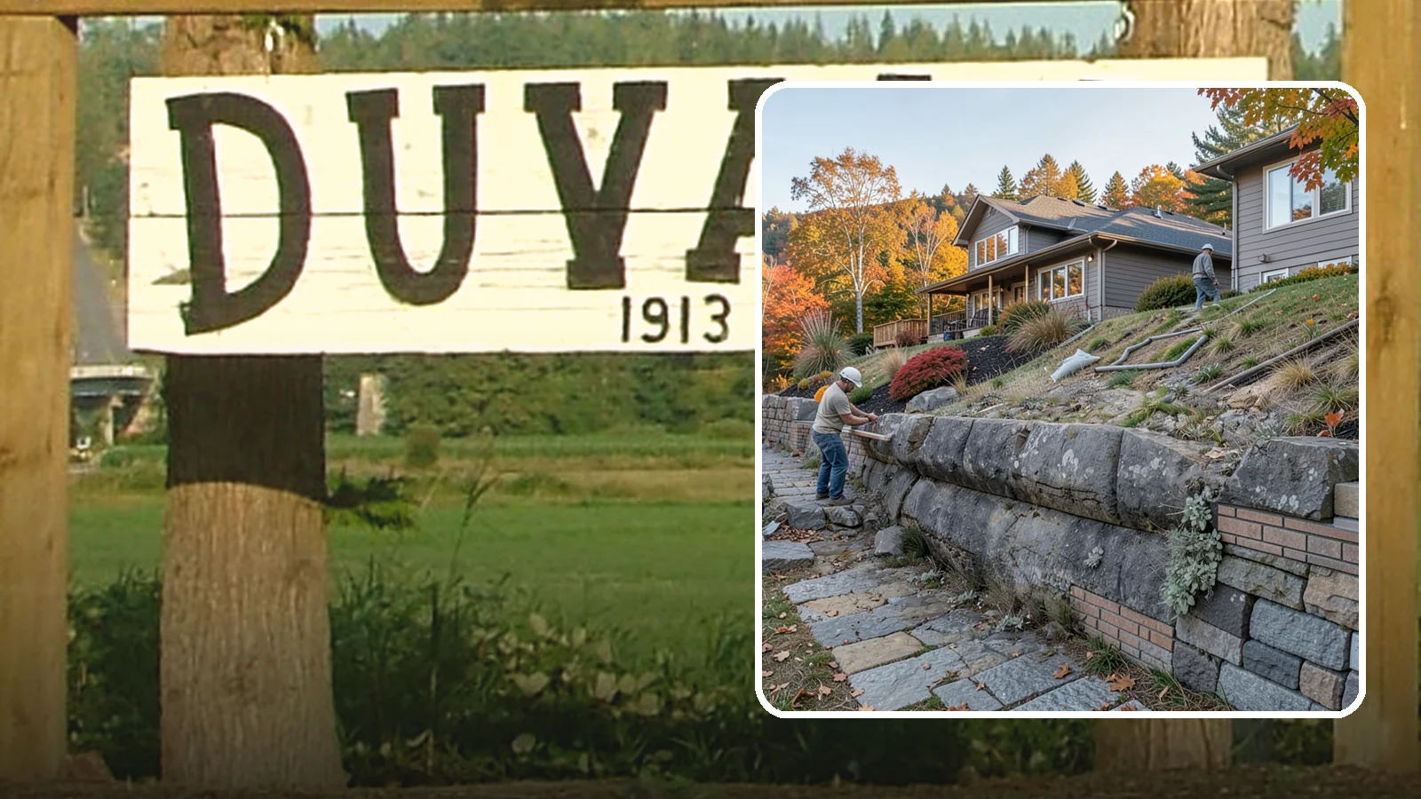 Masonry Retaining Wall in Duvall, King County, WA - Engineered masonry retaining walls that hold back slopes and manage water on Puget Sound's hilly lots.