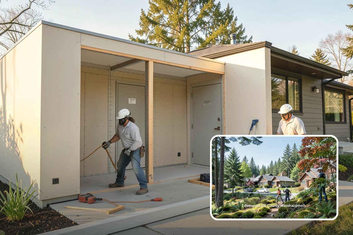 Masonry Retaining Wall in Edgewood, Pierce County, WA - Engineered for slope and soil loads