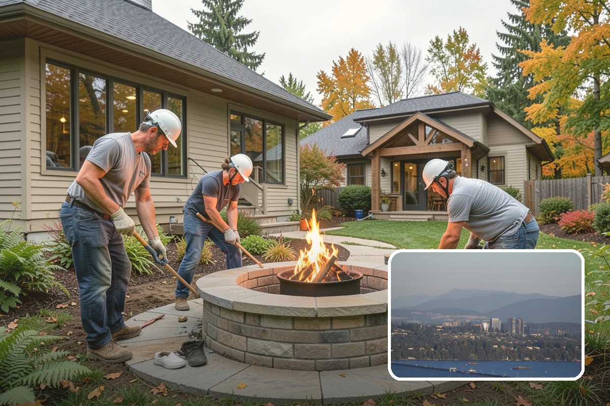 Masonry Retaining Wall in Medina, King County, WA - Engineered for slope and soil loads
