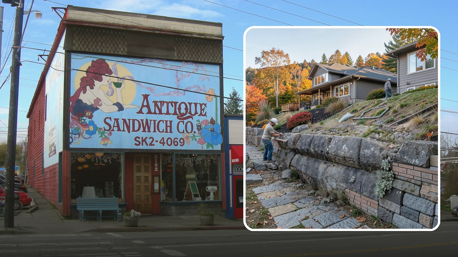 Masonry Retaining Wall in Ruston, Pierce County, WA - Engineered masonry retaining walls that hold back slopes and manage water on Puget Sound's hilly lots.