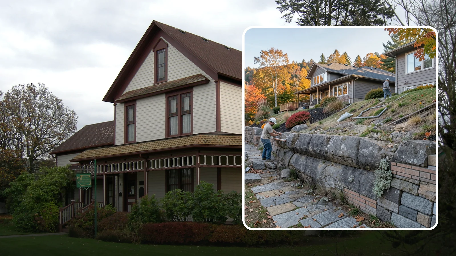 Masonry Retaining Wall in Sumner, Pierce County, WA - Engineered masonry retaining walls that hold back slopes and manage water on Puget Sound's hilly lots.