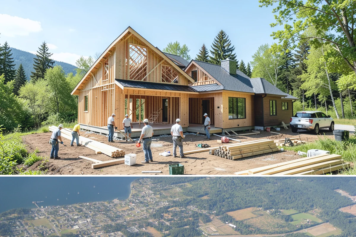 Master Suite Addition in Coupeville, Island County, WA - We frame and dry-in during summer, then complete the interior bath and finishes through the wetter months.