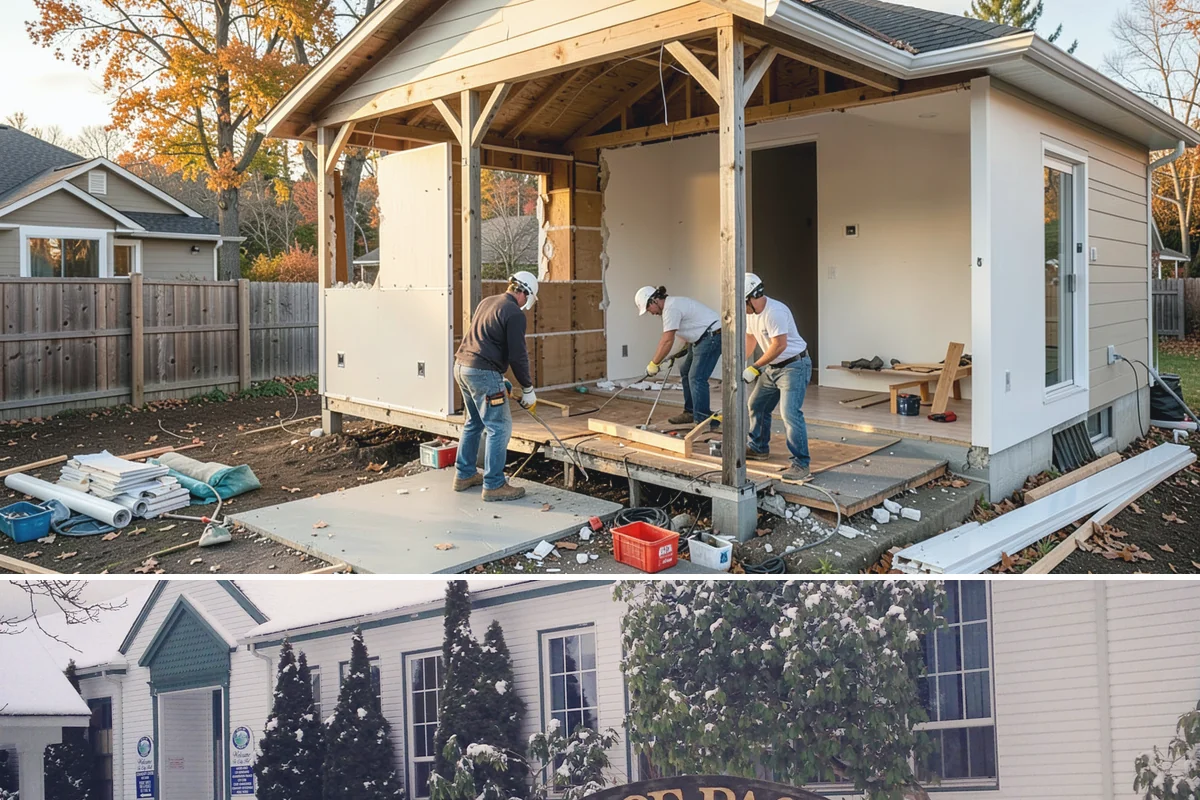 Master Suite Addition in Pacific, King County, WA - We frame and dry-in during summer, then complete the interior bath and finishes through the wetter months.