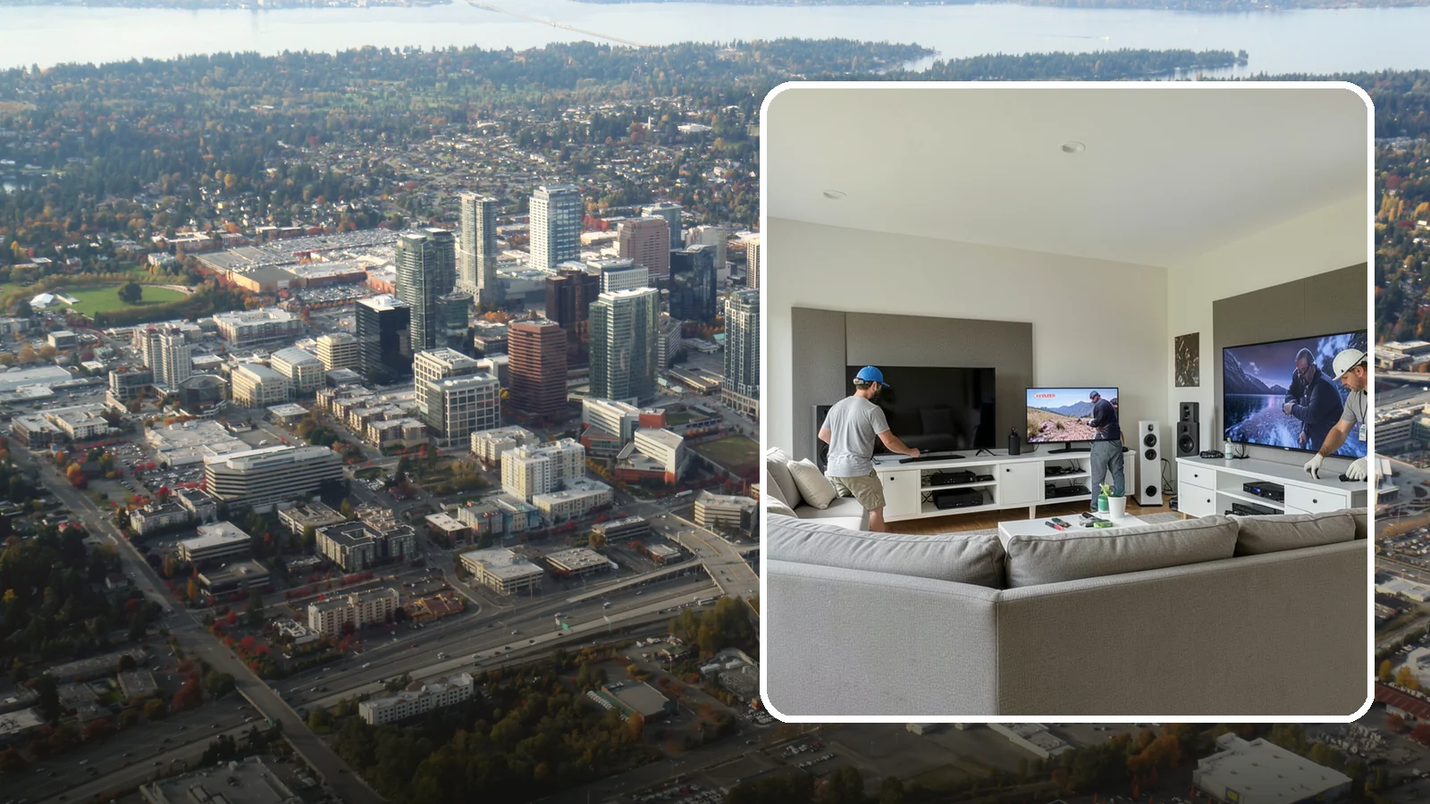 Media Room Construction in Bellevue, King County, WA - We create flexible media rooms that combine comfortable viewing, gaming, and gathering in one space.