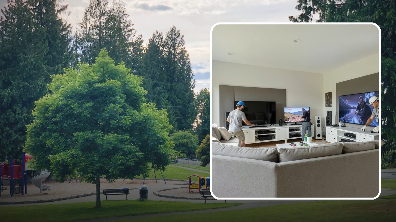 Media Room Construction in Bonney Lake, Pierce County, WA - We create flexible media rooms that combine comfortable viewing, gaming, and gathering in one space.