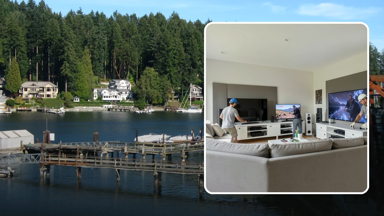 Media Room Construction in Gig Harbor, Pierce County, WA - We create flexible media rooms that combine comfortable viewing, gaming, and gathering in one space.