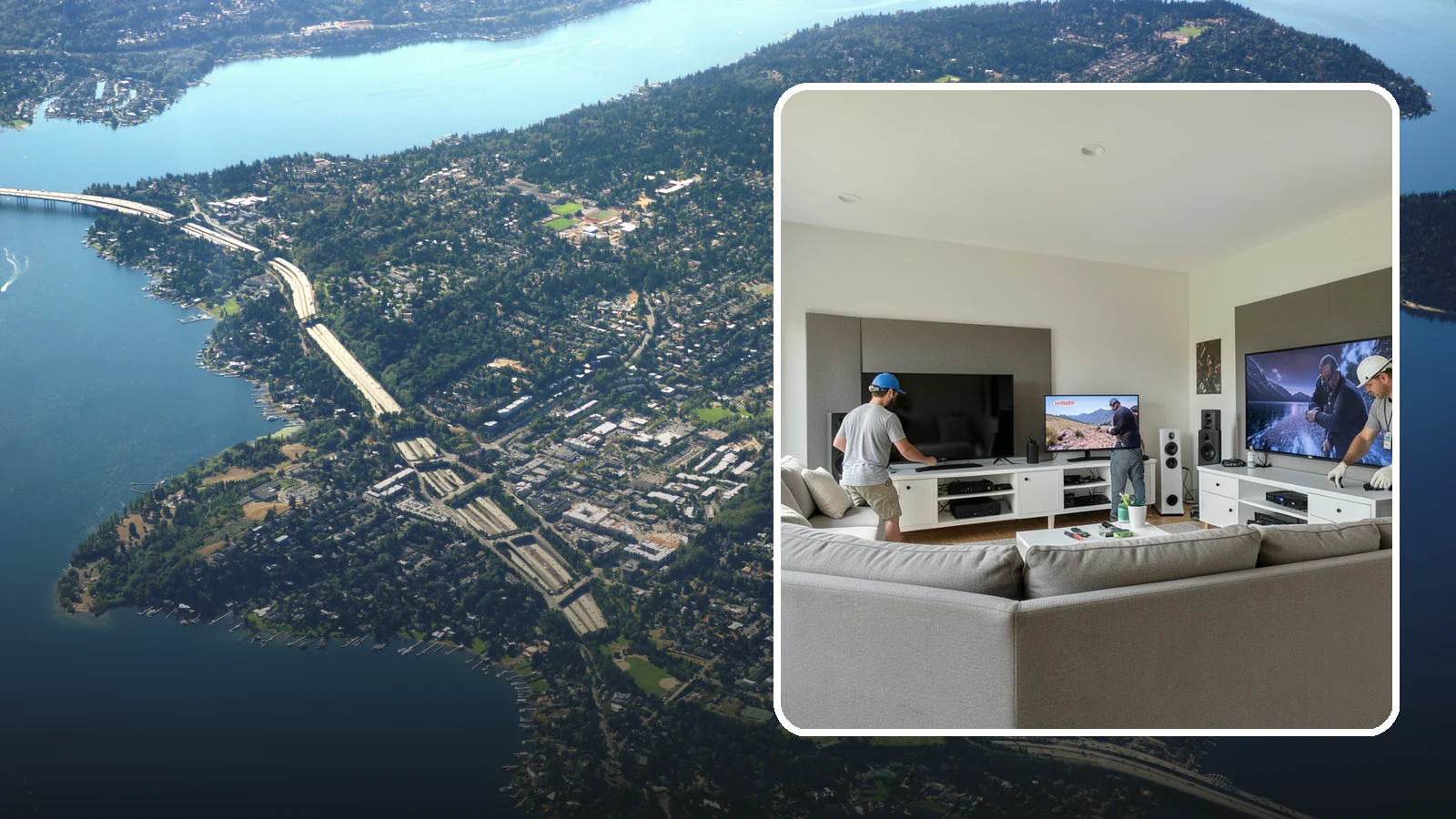 Media Room Construction in Mercer Island, King County, WA - We create flexible media rooms that combine comfortable viewing, gaming, and gathering in one space.