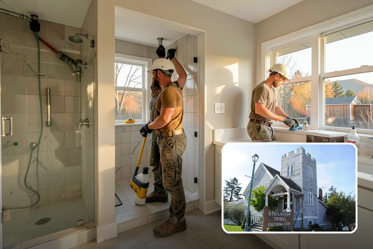 Media Room Construction in Steilacoom, Pierce County, WA - Wiring for displays, audio, and gaming systems