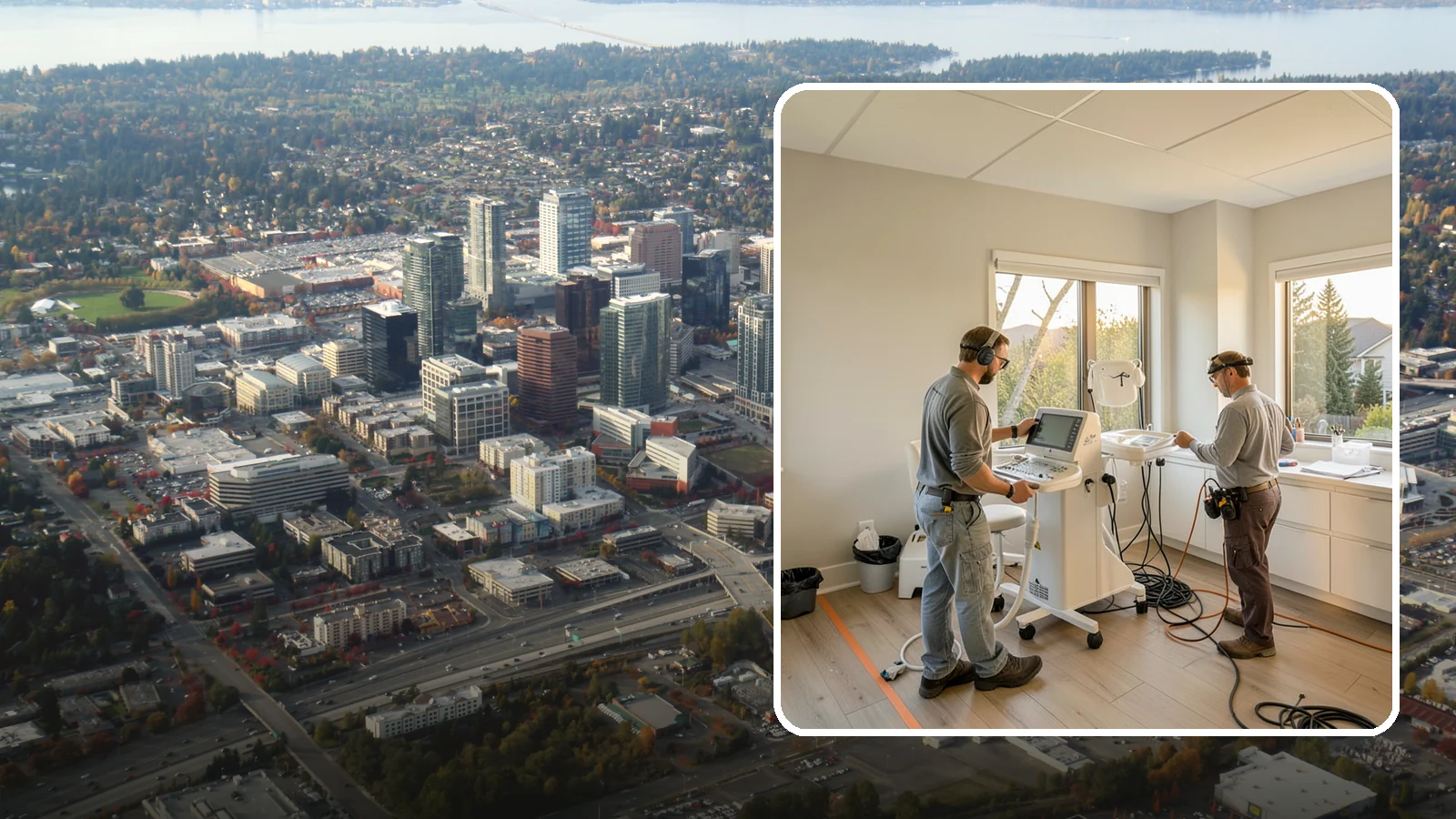 Medical Office Buildout in Bellevue, King County, WA - Construction of clinics and medical offices with specialized systems and code compliance.