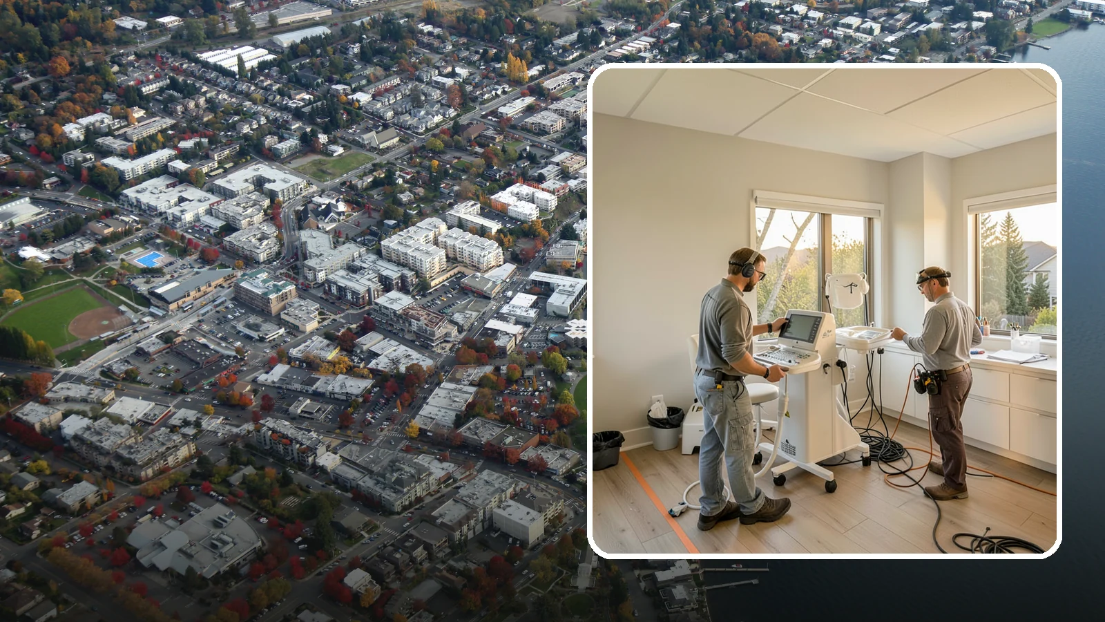 Medical Office Buildout in Kirkland, King County, WA - Construction of clinics and medical offices with specialized systems and code compliance.