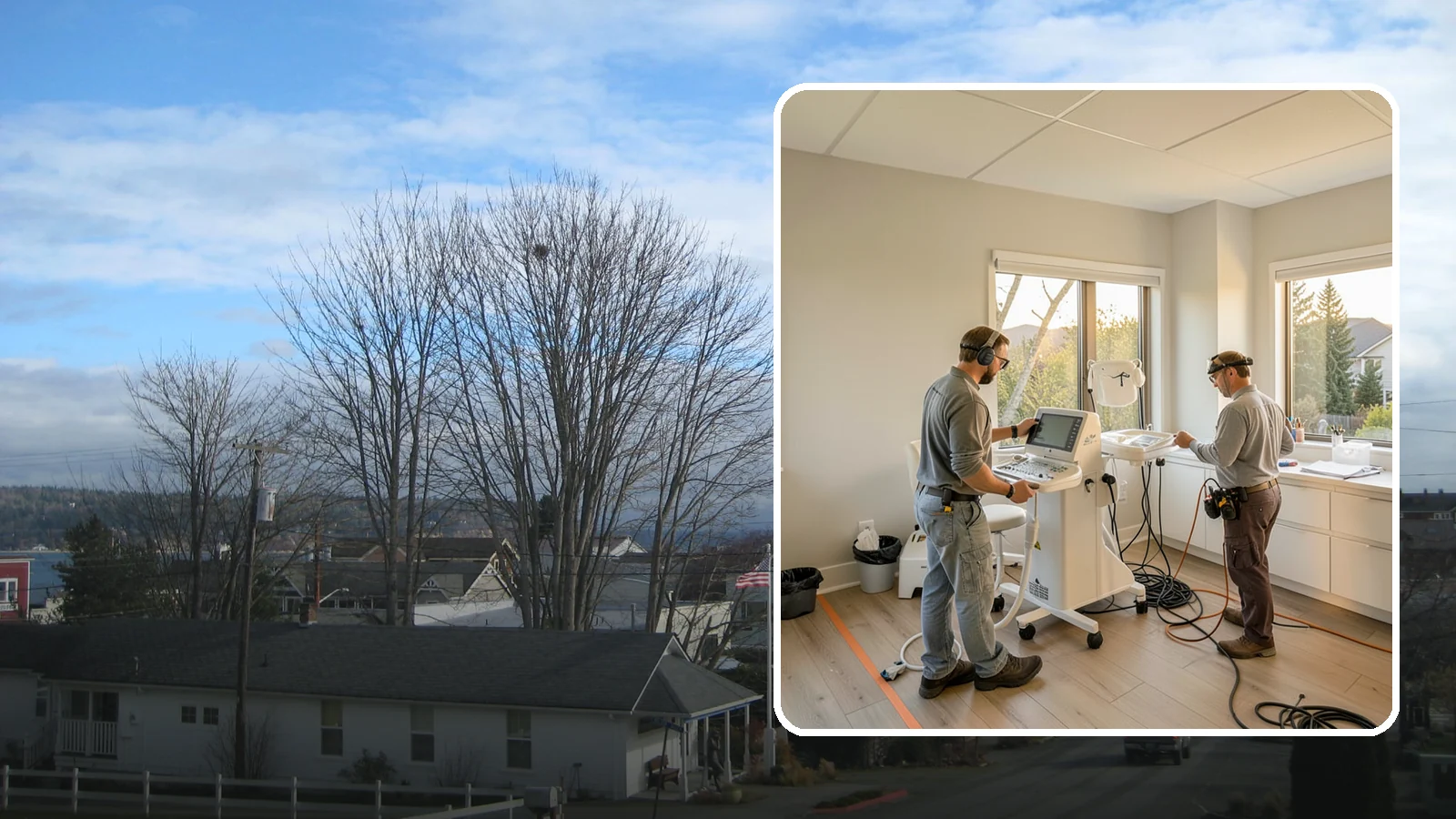 Medical Office Buildout in Langley, Island County, WA - Construction of clinics and medical offices with specialized systems and code compliance.