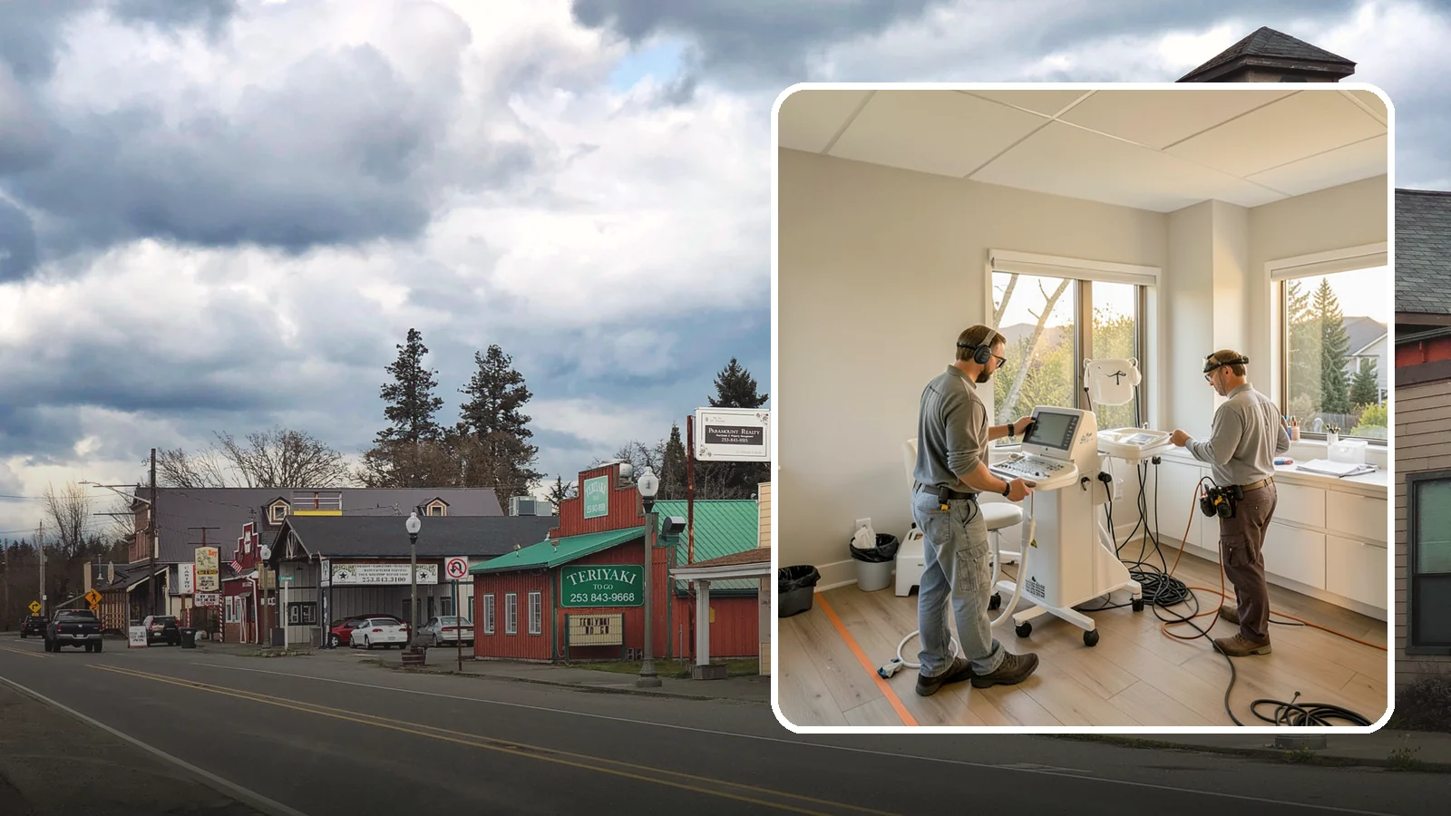 Medical Office Buildout in Roy, Pierce County, WA - Construction of clinics and medical offices with specialized systems and code compliance.