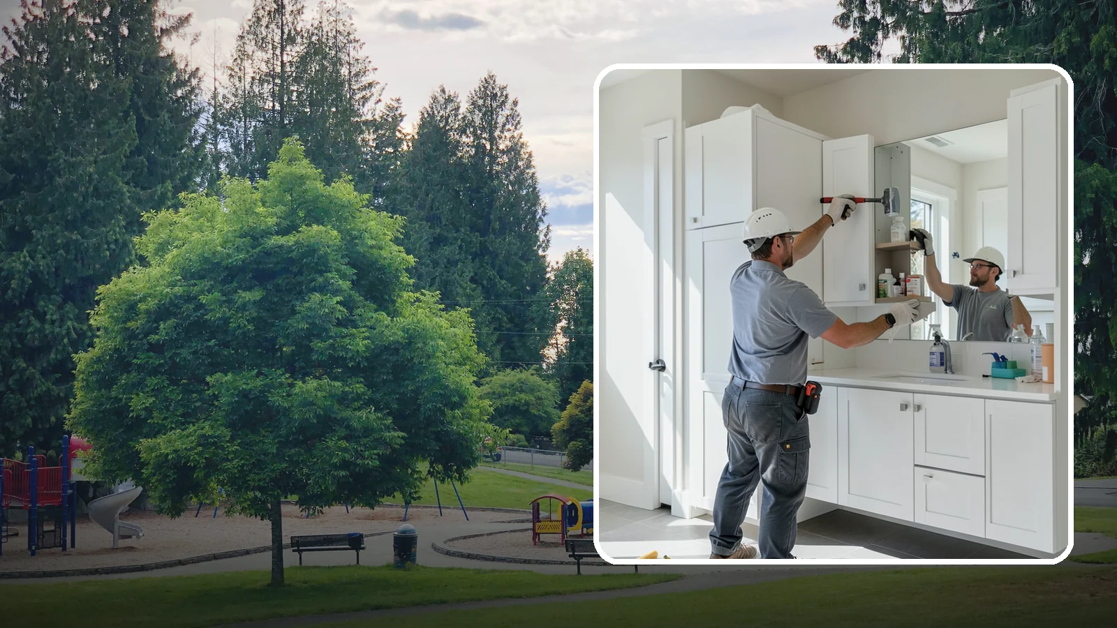 Medicine Cabinet Installation in Bonney Lake, Pierce County, WA - A medicine cabinet installation adds recessed or surface-mounted storage behind a mirrored door.