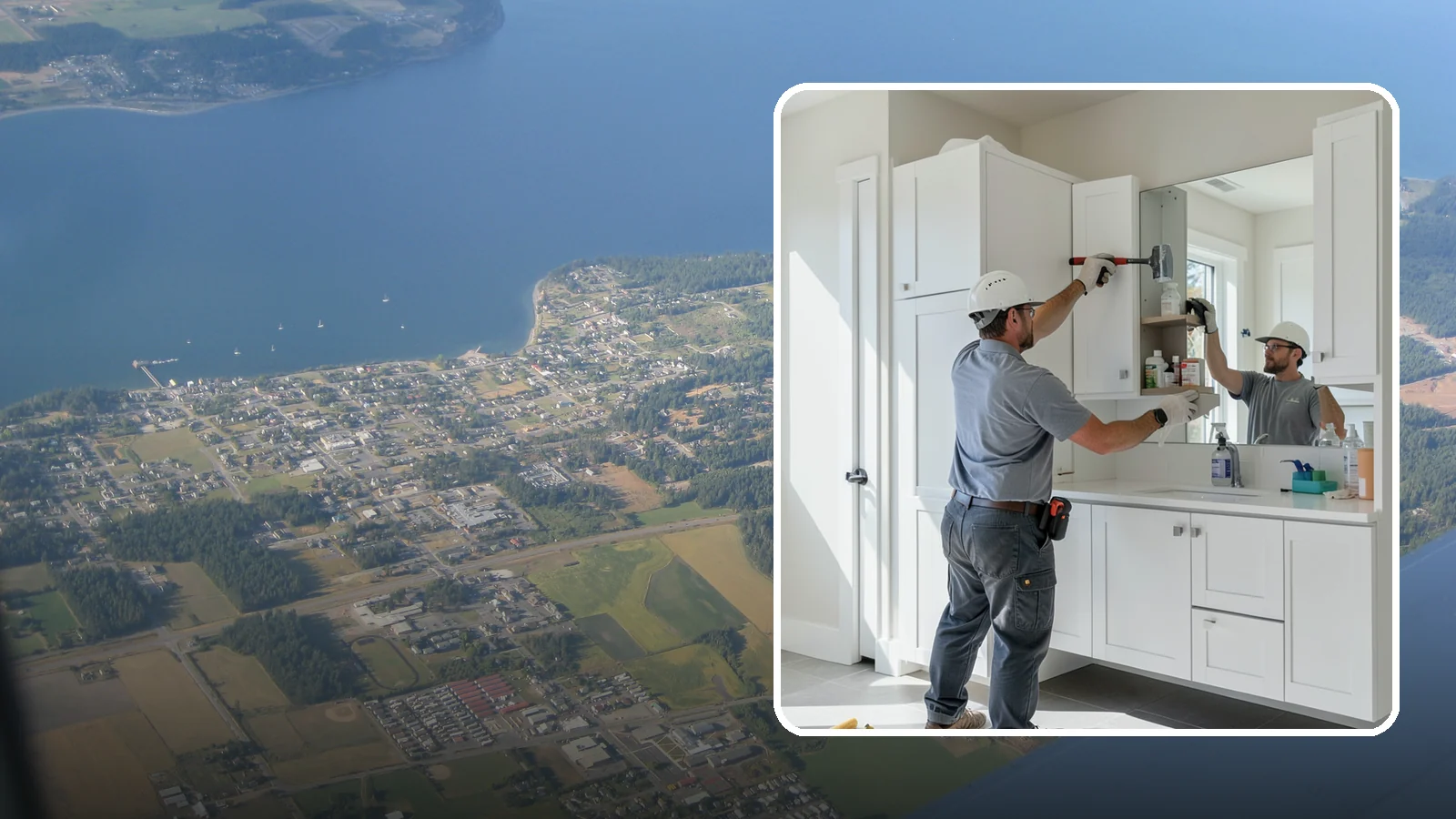 Medicine Cabinet Installation in Coupeville, Island County, WA - A medicine cabinet installation adds recessed or surface-mounted storage behind a mirrored door.