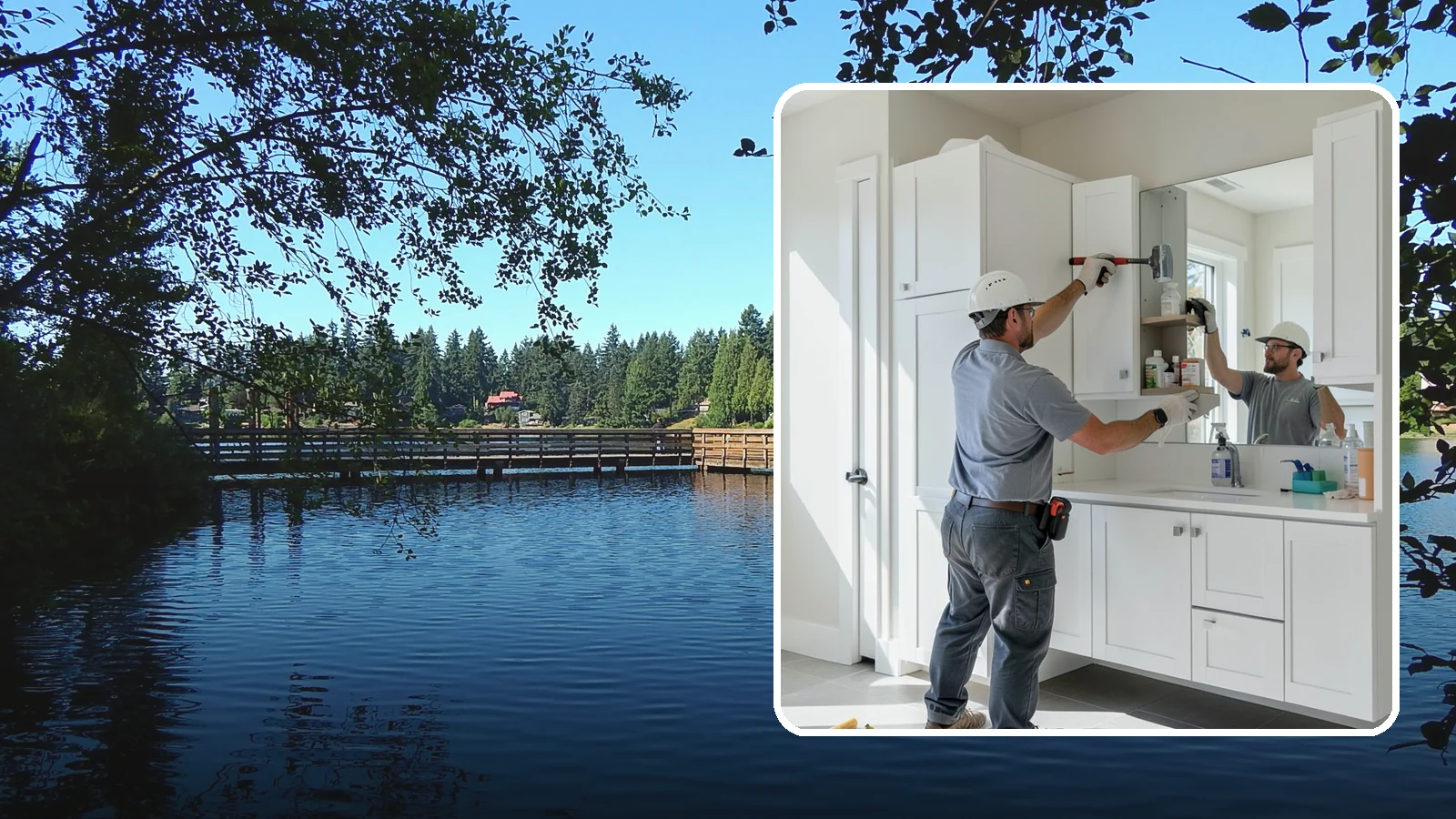 Medicine Cabinet Installation in Federal Way, King County, WA - A medicine cabinet installation adds recessed or surface-mounted storage behind a mirrored door.