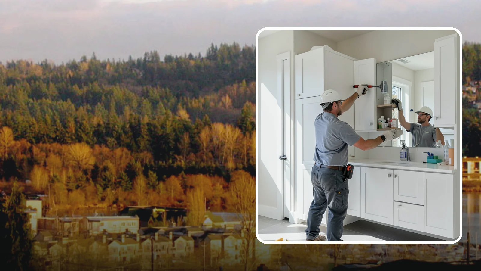 Medicine Cabinet Installation in Kenmore, King County, WA - A medicine cabinet installation adds recessed or surface-mounted storage behind a mirrored door.