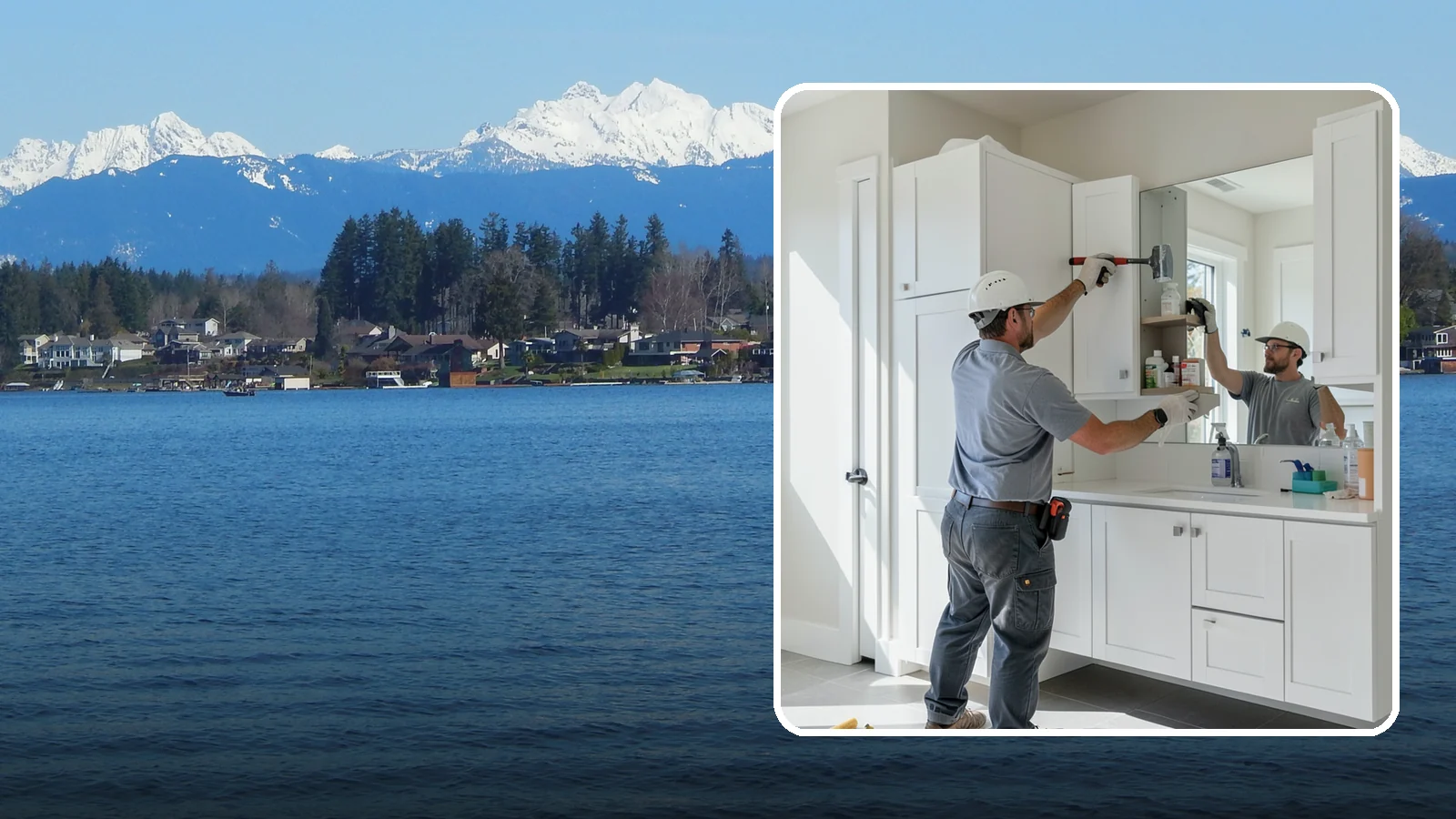 Medicine Cabinet Installation in Lake Stevens, Snohomish County, WA - A medicine cabinet installation adds recessed or surface-mounted storage behind a mirrored door.