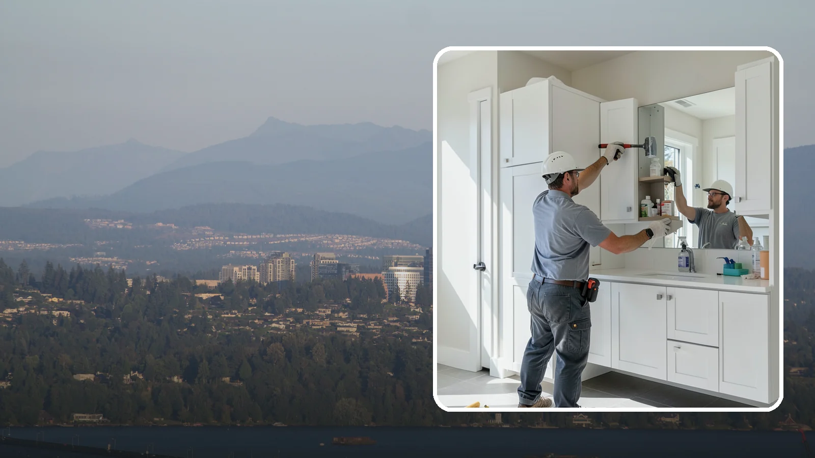 Medicine Cabinet Installation in Medina, King County, WA - A medicine cabinet installation adds recessed or surface-mounted storage behind a mirrored door.