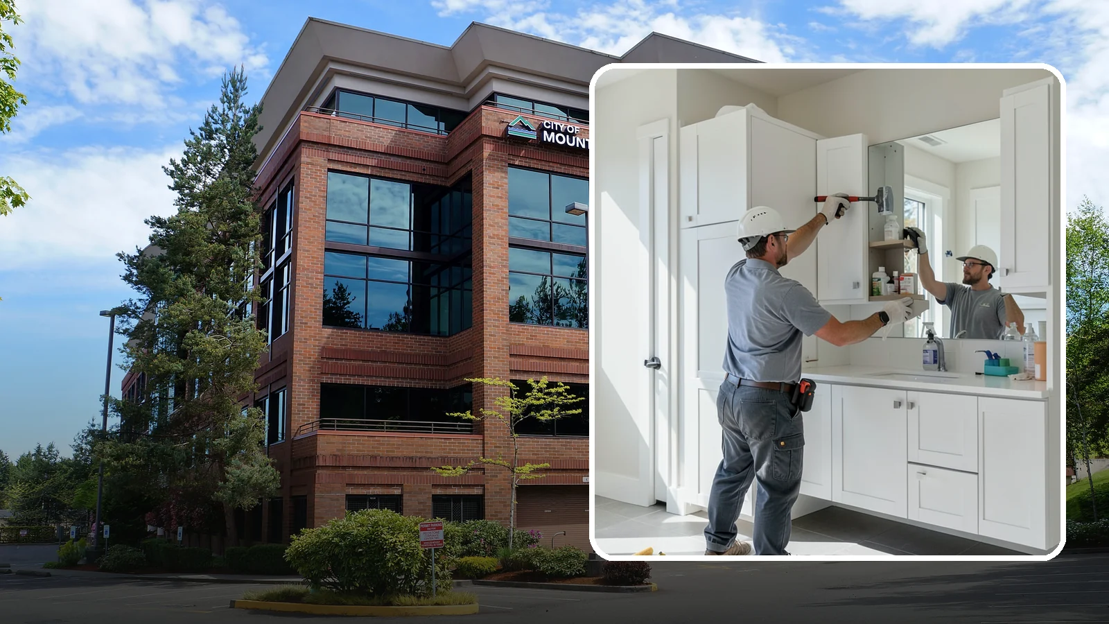 Medicine Cabinet Installation in Mountlake Terrace, Snohomish County, WA - A medicine cabinet installation adds recessed or surface-mounted storage behind a mirrored door.