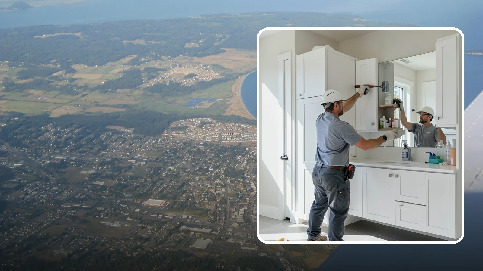 Medicine Cabinet Installation in Oak Harbor, Island County, WA - A medicine cabinet installation adds recessed or surface-mounted storage behind a mirrored door.