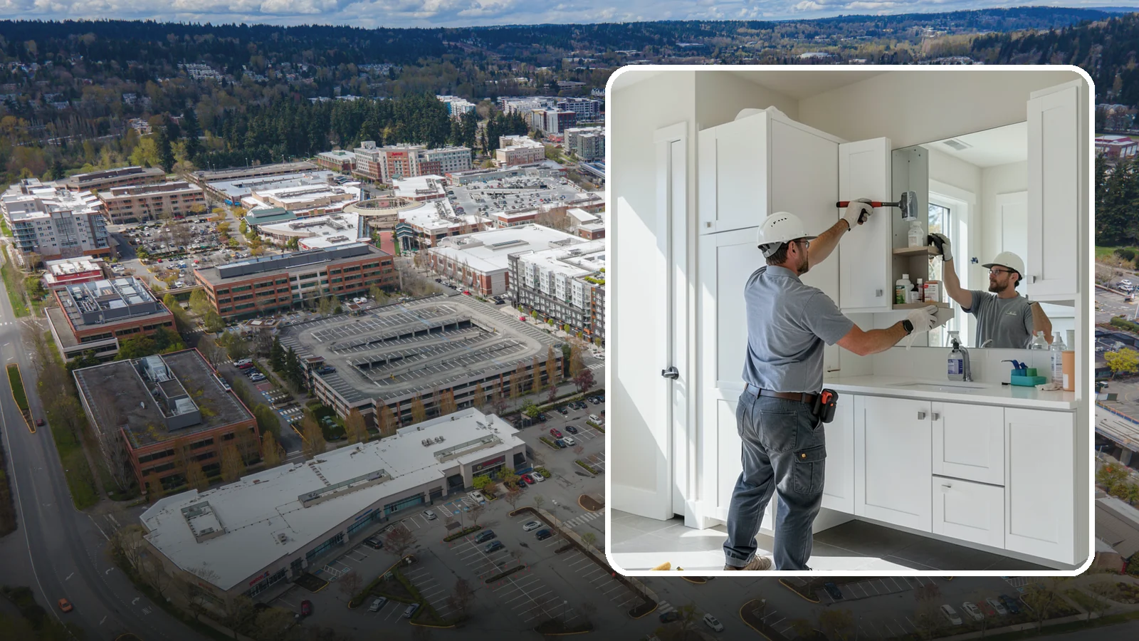 Medicine Cabinet Installation in Redmond, King County, WA - A medicine cabinet installation adds recessed or surface-mounted storage behind a mirrored door.