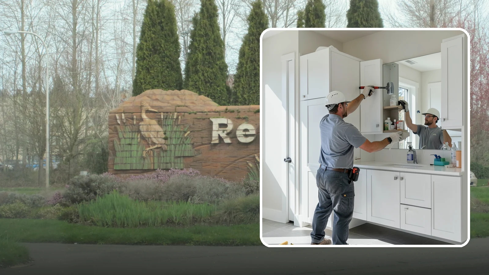 Medicine Cabinet Installation in Renton, King County, WA - A medicine cabinet installation adds recessed or surface-mounted storage behind a mirrored door.